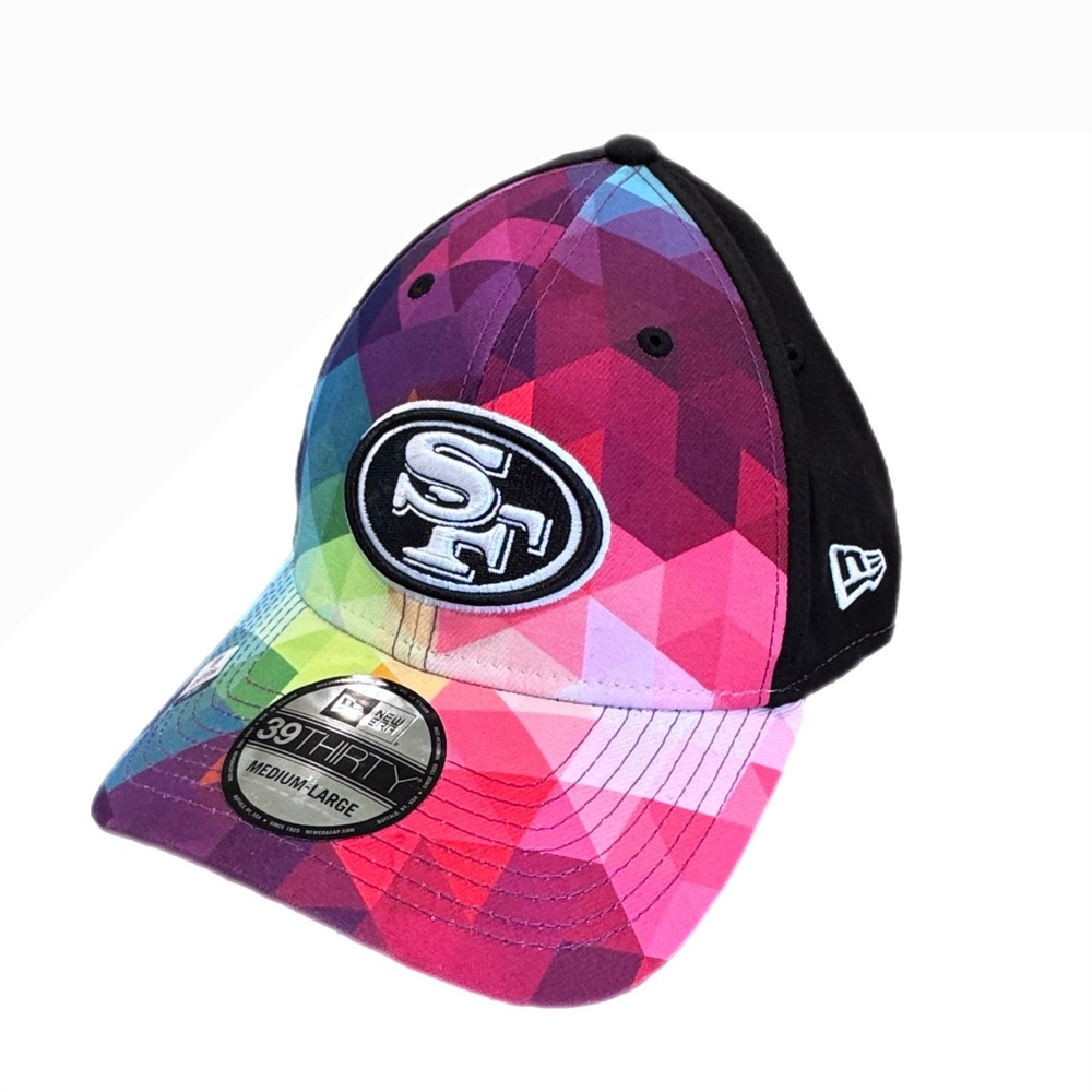 New Era 39THIRTY San Francisco 49ers Crucial Catch Hat Multi Color Prism M/L